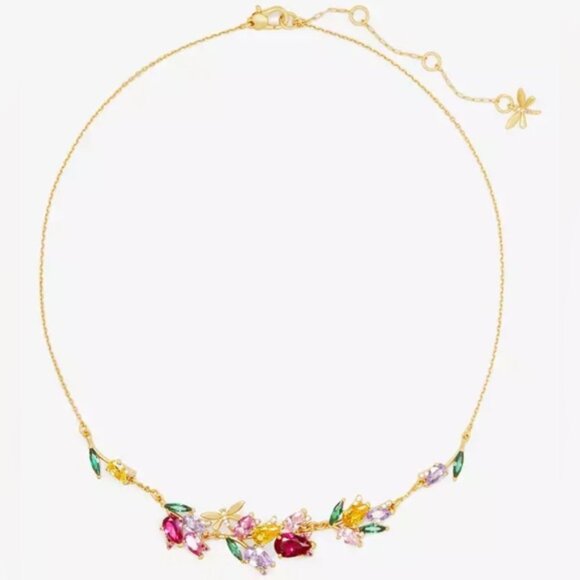 $129 Kate Spade Greenhouse Floral Necklace - Picture 1 of 6